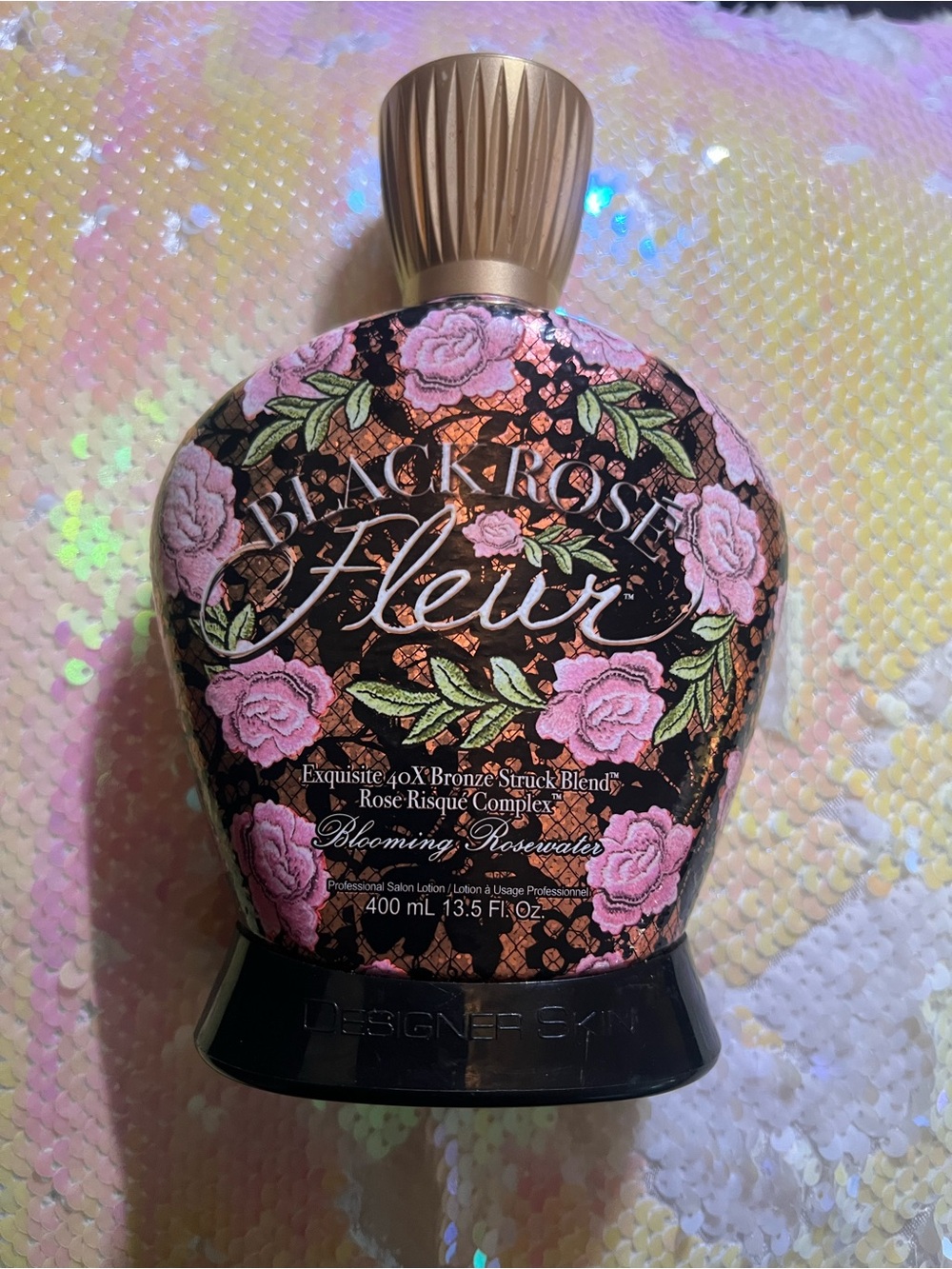 Black Rose Fleur designer, skin, tanning lotion 40x bronzer